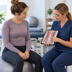 دیاستاز رکتی و فاصله عضلات شکم در جلسه فیزیوتراپی پس از بارداری