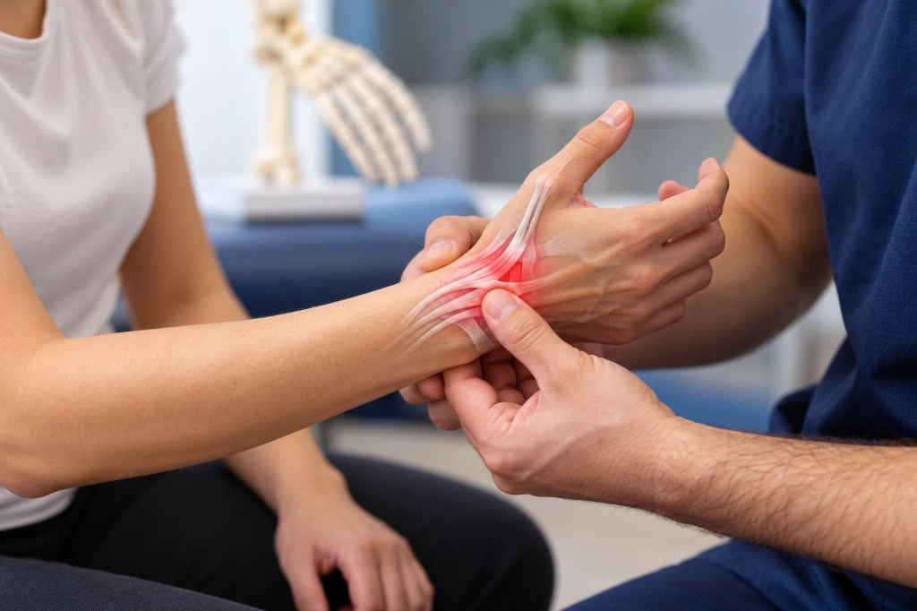 دکوئروین و درد سمت شست مچ دست در ارزیابی فیزیوتراپی